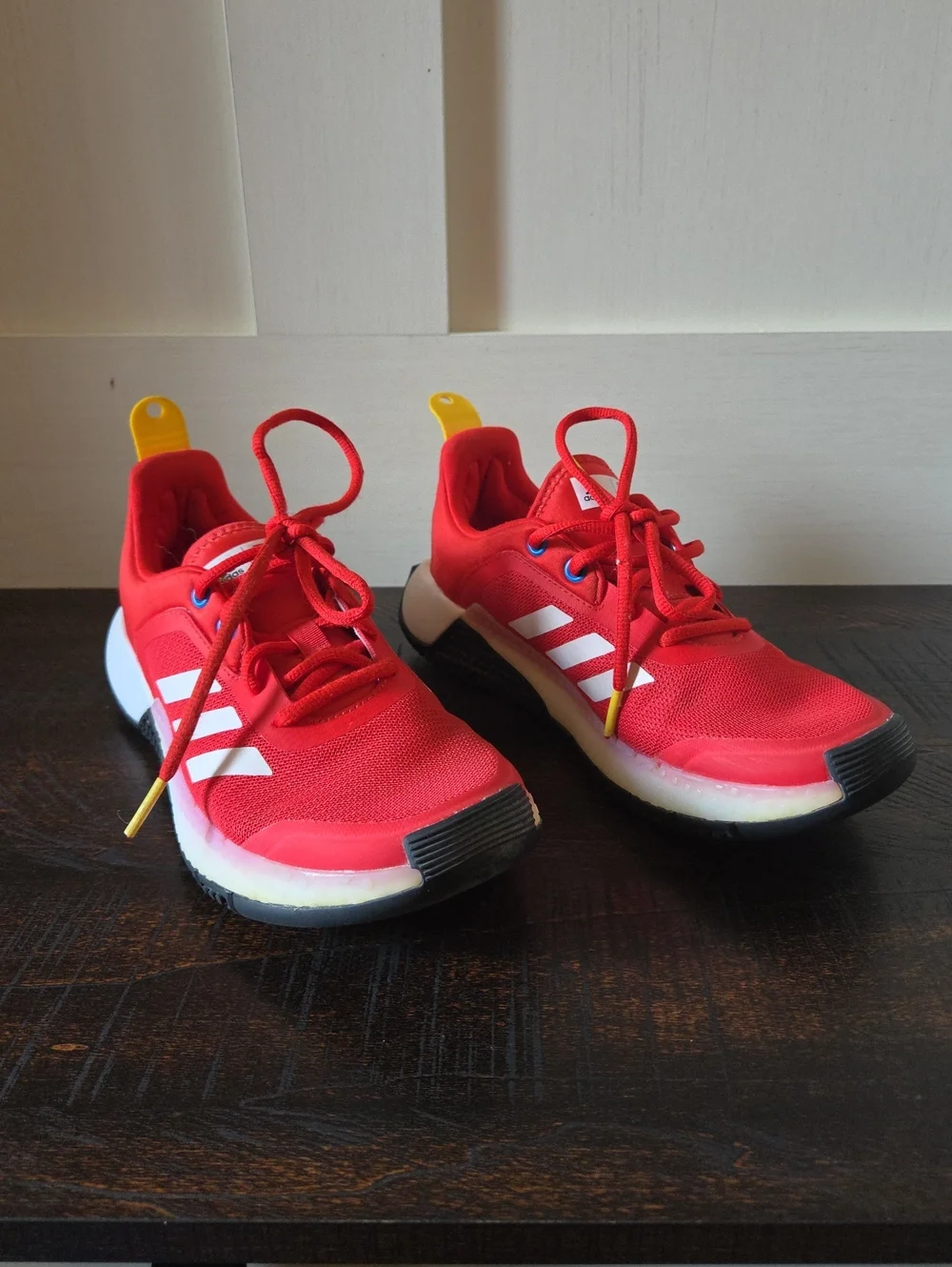 Lego X adidas Kids Sneakers Red with White Stripes